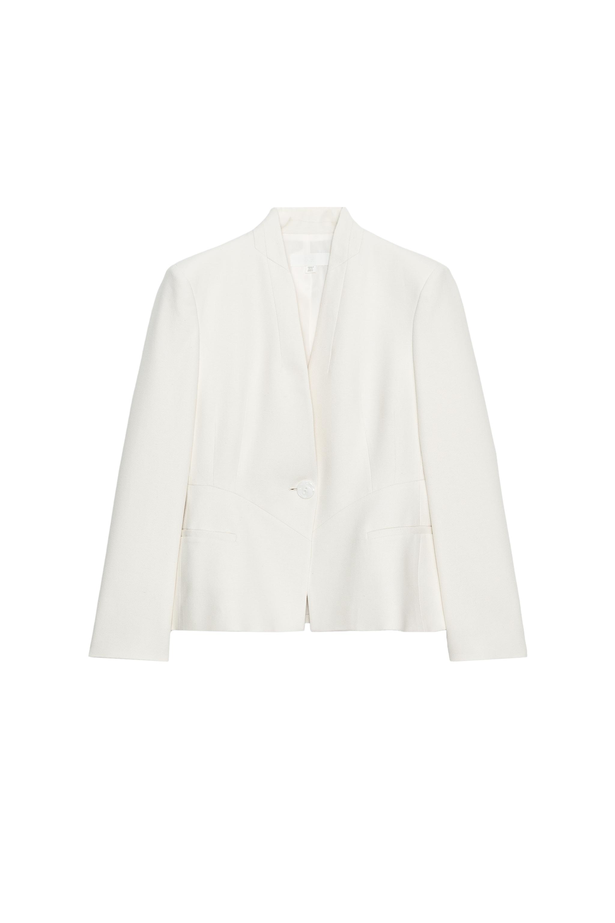 FITTED BLAZER WITH SHOULDER PADS
